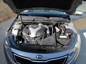 Kia Optima Performance Air Intake - K&N Engineering - Typhoon, Mandrel-Bent Aluminum Tube, Oiled Cotton Filter - `11-`13 Kia Optima Performance Air Intake - K&N Engineering - Typhoon, Mandrel-Bent Aluminum Tube, Oiled Cotton Filter - `11-`13